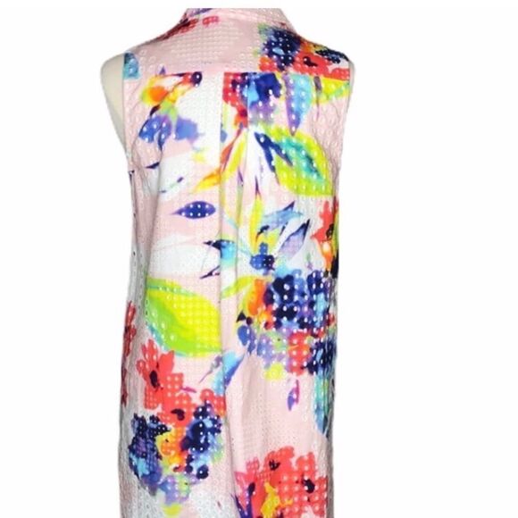 Trina Turk Watercolor Button Down Dress - Picture 3 of 3